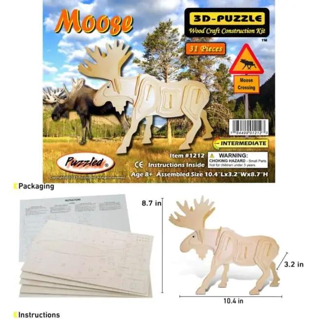 9eight5 3D Puzzle Moose Moose