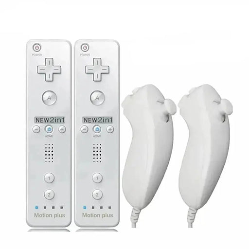Motion Plus Remote & Nunchuk – Replacement with Silicone Case for Wii/Wii U – view 1