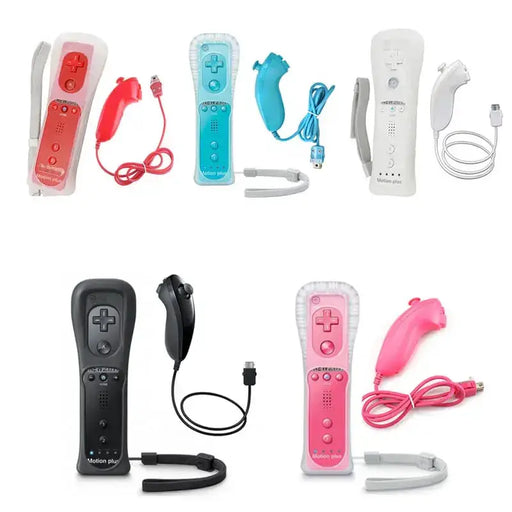 Motion Plus Remote & Nunchuk – Replacement with Silicone Case for Wii/Wii U – view 2