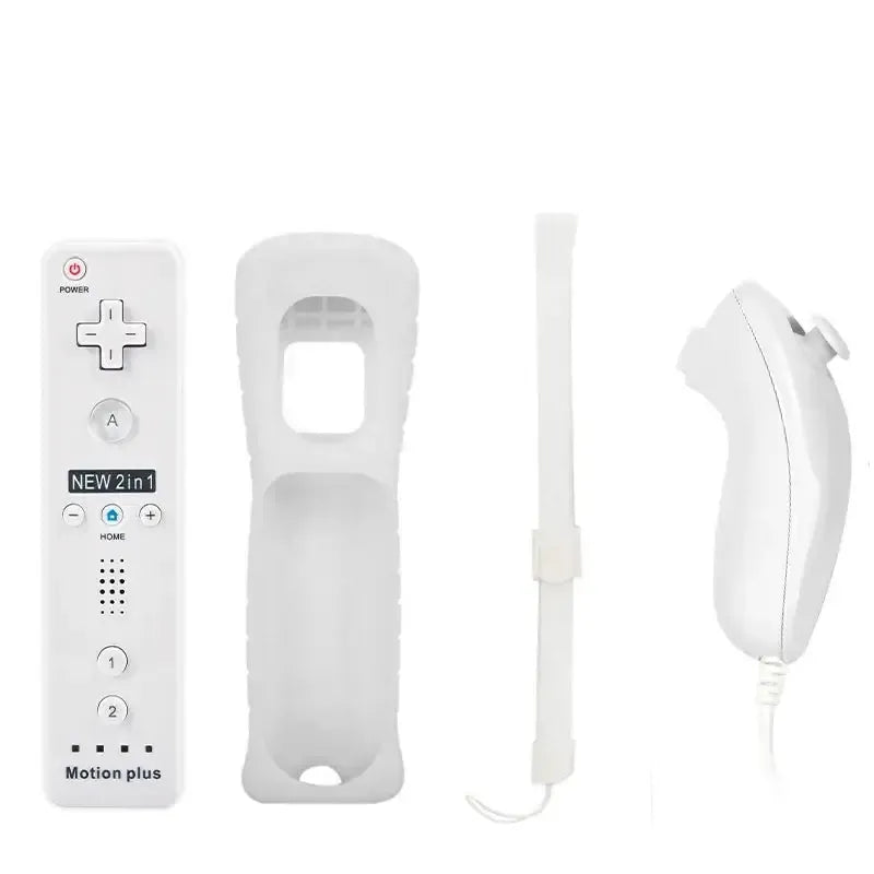 Motion Plus Remote & Nunchuk – Replacement with Silicone Case for Wii/Wii U – view 5