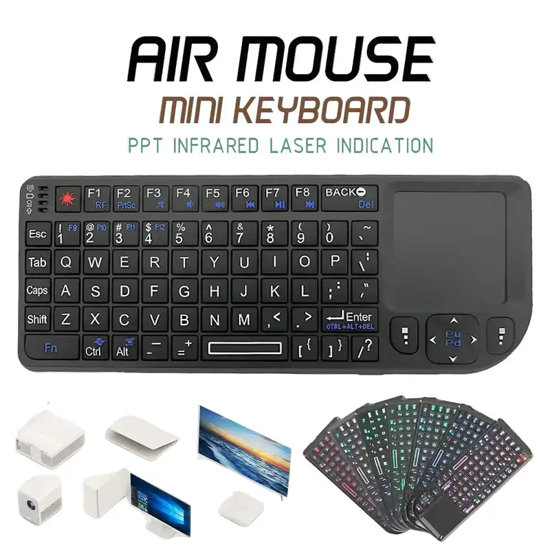 Habicare Mini Wireless Keyboard with Backlit Touchpad & Air Mouse Mini Wireless Keyboard with Backlit Touchpad & Air Mouse