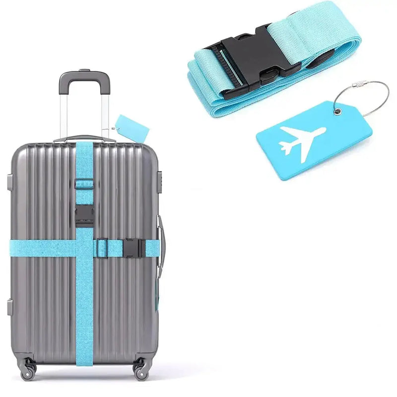 Multi-Colour Luggage Strap Set with Tag (8 colours available) – view 11