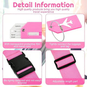 Multi-Colour Luggage Strap Set with Tag (8 colours available) – view 2