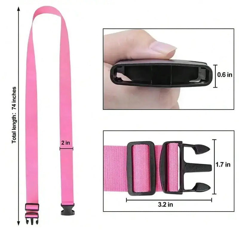 Multi-Colour Luggage Strap Set with Tag (8 colours available) – view 4