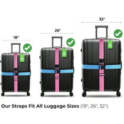 Multi-Colour Luggage Strap Set with Tag (8 colours available) – view 3