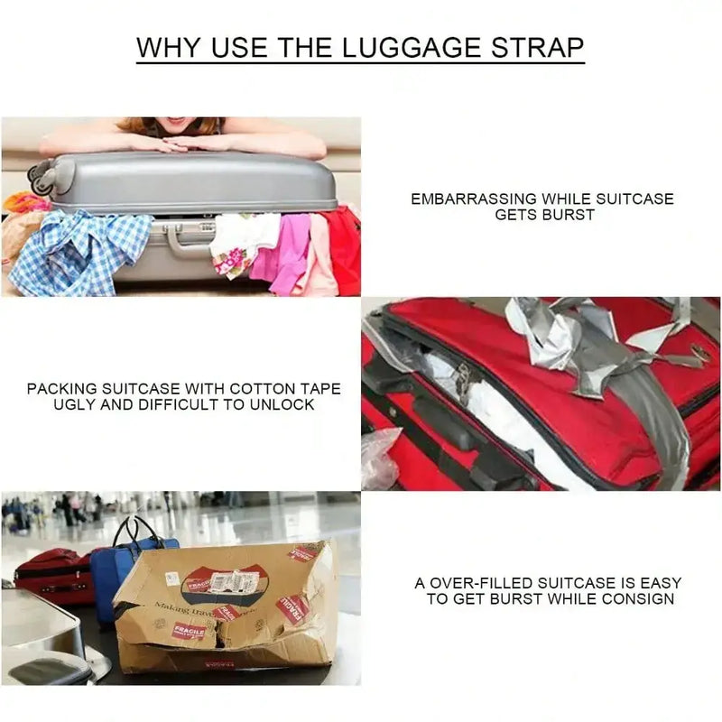 Multi-Colour Luggage Strap Set with Tag (8 colours available) – view 6