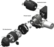 Multiflex Steerlyte Plus Packaged Power Steering System for Engines Up To 350 HP, Effortless Precise Outboard – view 3