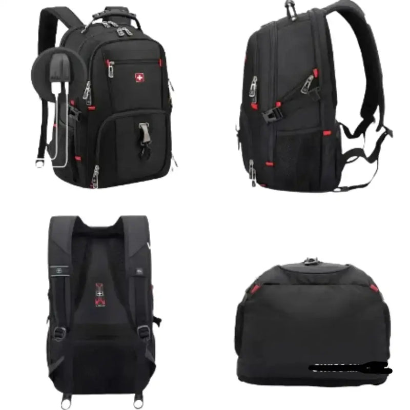 Multifunction USB Laptop Backpack – Waterproof Travel Bag – view 8
