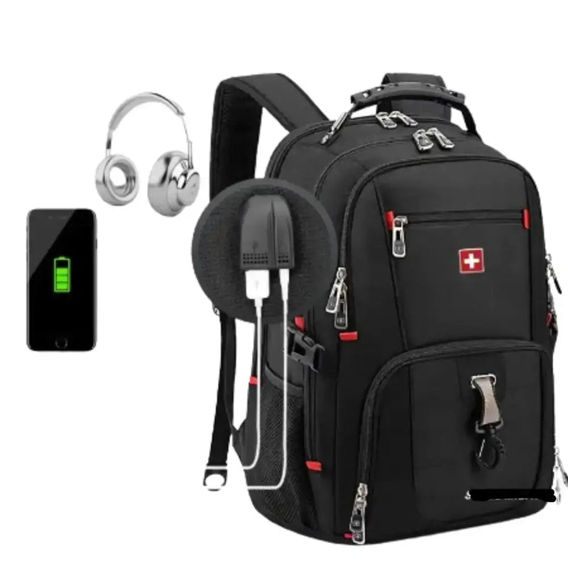 Multifunction USB Laptop Backpack – Waterproof Travel Bag – view 4