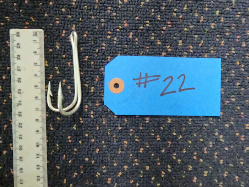 Action Fishing Nets HOOKS No.22 Double Tuna Trolling Hook - 1 piece Double Tuna Trolling Hook No22 Action Fishing Nets