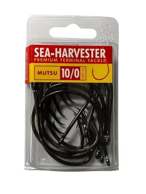 Sea Harvester Mutsu Hook 10/0 Bulk 13 Pack for Surf and Boat Fishing SelfSetting Mouth Hooking