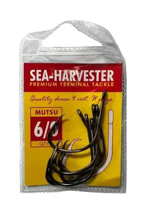Mutsu Hook 6-0 Sea Harvester Red Self Setting Hook Angler