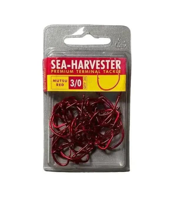 Sea- Harvester Mutsu Fishing Hooks Mutsu Red Hook 3/0 Bulk 35 Sea-Harvester Mutsu Red Hook 3/0 Bulk 35 Hooks