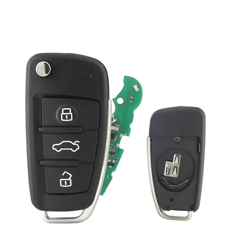 3-Button Flip Remote Key 434MHz ID48 HU66 for Audi A3 & TT (2006–2013) – view 1