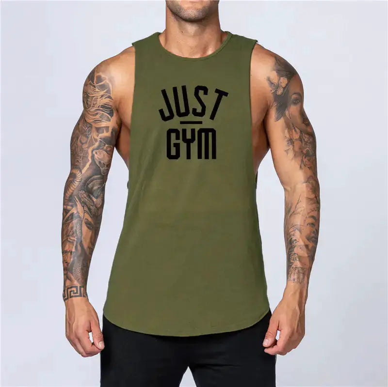 Men's Loose Cotton Sleeveless Singlet – view 31