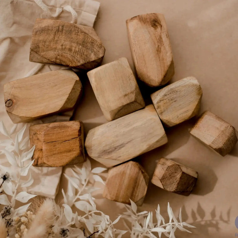 Curious Moonbeam Blocks Natural Wooden Balancing Gems - QToys | Wooden Toy NZ Natural Wooden Balancing Gems - QToys | Wooden Toy NZ