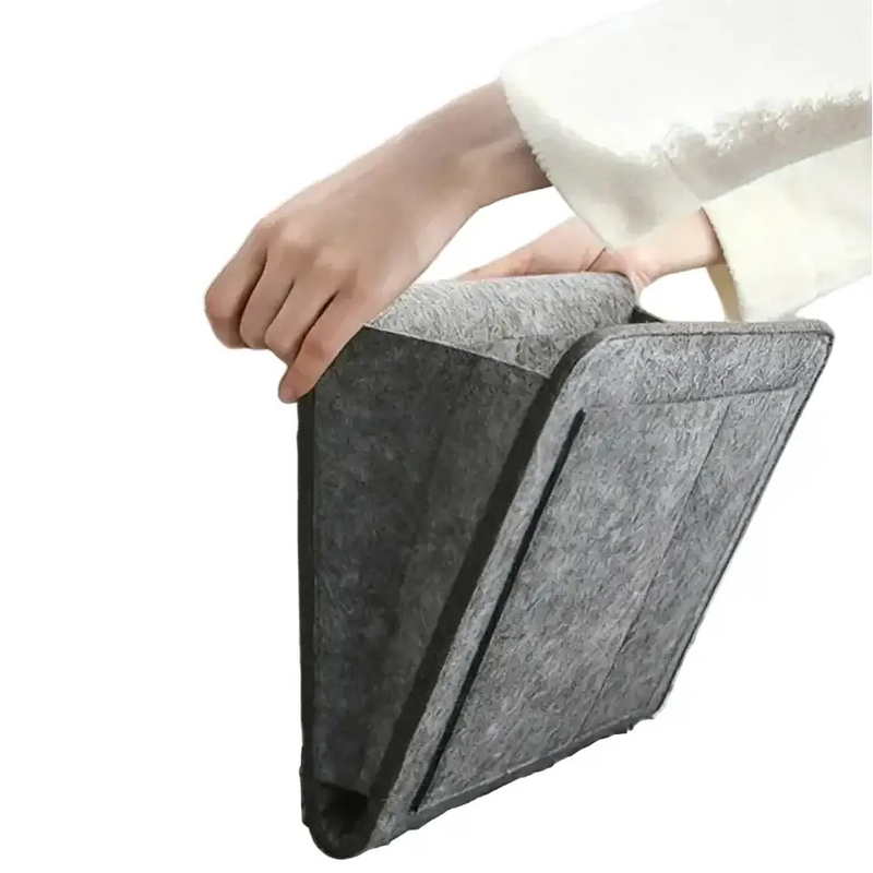 Habicare Felt Bedside Storage Bag with Hanging Pockets Felt Bedside Storage Bag with Hanging Pockets
