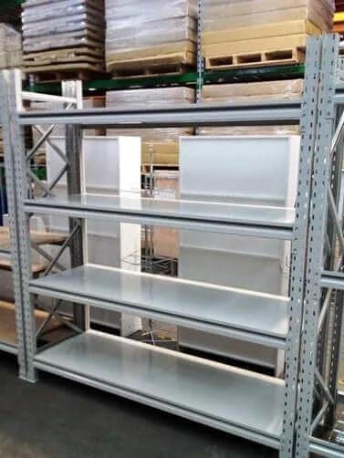 Longspan Panel Shelving By Actionoutdoors-East For Warehouses Four Rugged Metal Levels For Durable Storage