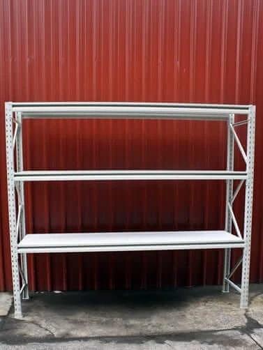 Actionoutdoors East Longspan Shelving 2100x2300x450 Three Level Heavy Duty Warehouse Racks For Busy Storerooms