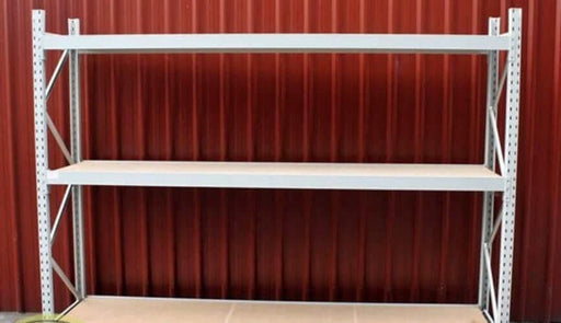 Actionoutdoors-East Longspan Racking Shelving 2100x2700x600 Three Level Heavy Duty Storage For Workshops