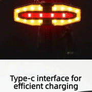 Habicare USB Rechargeable 40-LED Bicycle Tail Light with Remote Turn Signals USB Rechargeable 40-LED Bicycle Tail Light with Remote Turn Signals