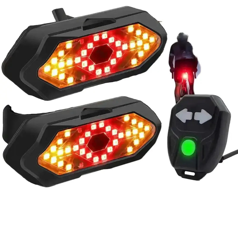 Habicare USB Rechargeable 40-LED Bicycle Tail Light with Remote Turn Signals USB Rechargeable 40-LED Bicycle Tail Light with Remote Turn Signals