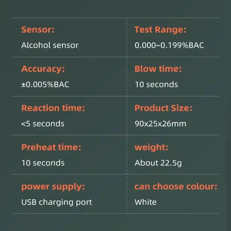 Non-Contact High-Precision Alcohol Tester - Breathalyzer – view 13