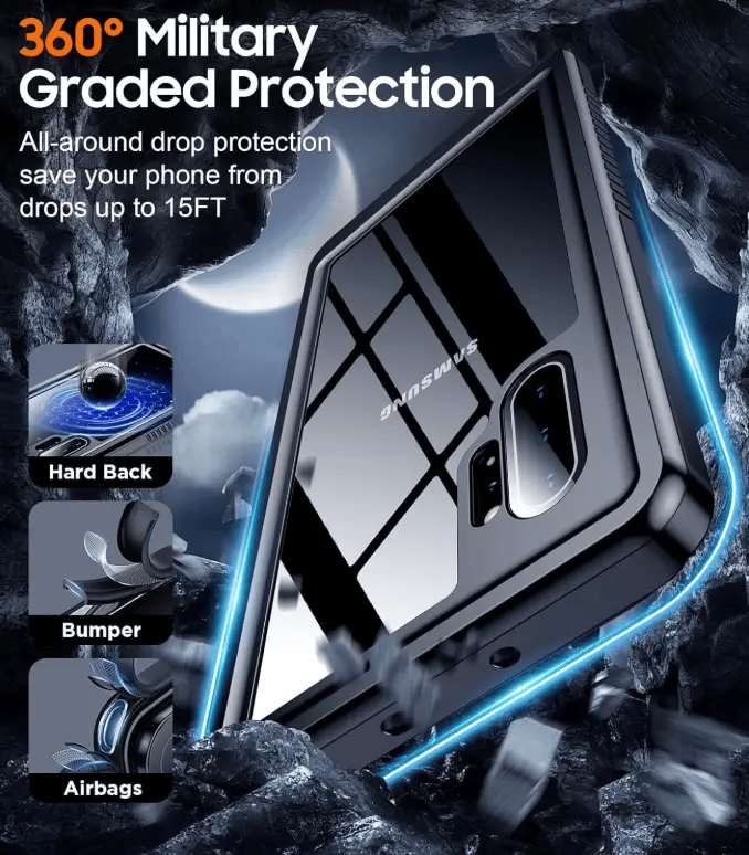 techplus Waterproof & Shockproof Case for Samsung Galaxy Note 10 Plus Waterproof Shockproof Case for Galaxy Note 10 Plus