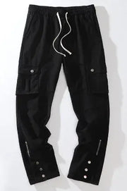 Breasted Slit Cargo Pants with Drawstring Detail – view 3