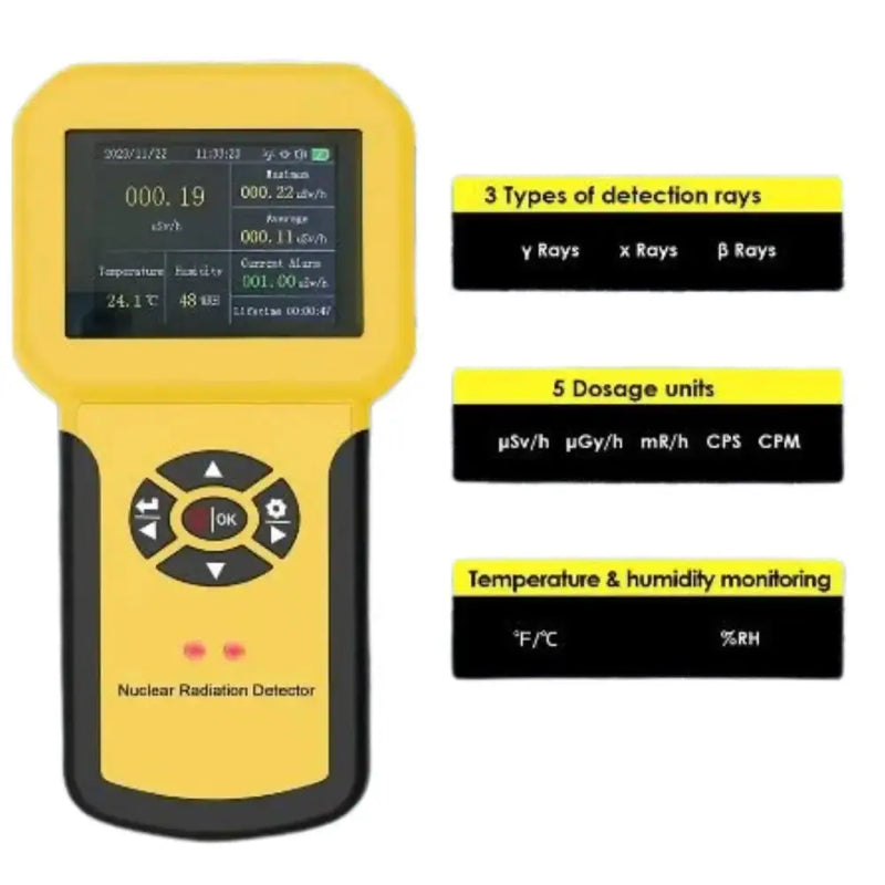 Habicare HBC Nuclear Radiation Detector Geiger Habicare Handheld Nuclear Radiation Detector