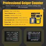 Habicare HBC Nuclear Radiation Detector Geiger Habicare Handheld Nuclear Radiation Detector