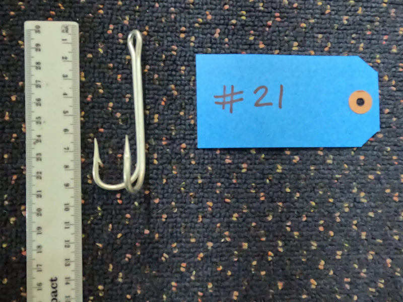 Action Fishing Nets HOOKS No.21 Double Tuna Trolling Hook - 1 piece Action Fishing Nets Double Tuna Trolling Hook No21