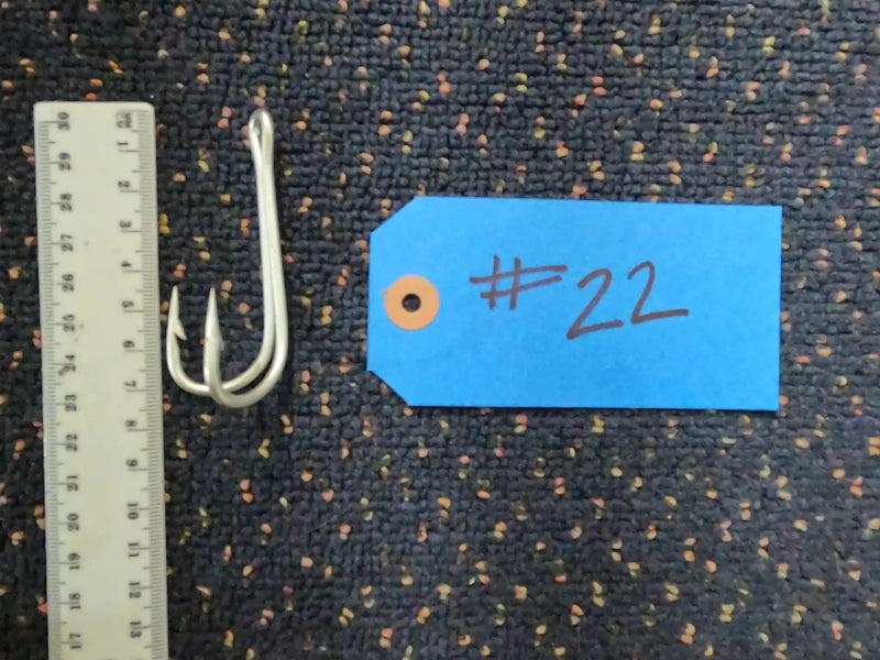 Action Fishing Nets HOOKS No.22 Double Tuna Trolling Hook - 1 piece Double Tuna Trolling Hook No22 Action Fishing Nets