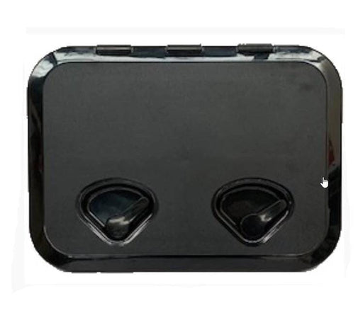 Nuova Rade Large Black Deck Hatch 606mm x 353mm with 180 Degree Opening for Boat Owners UV Stable ASA