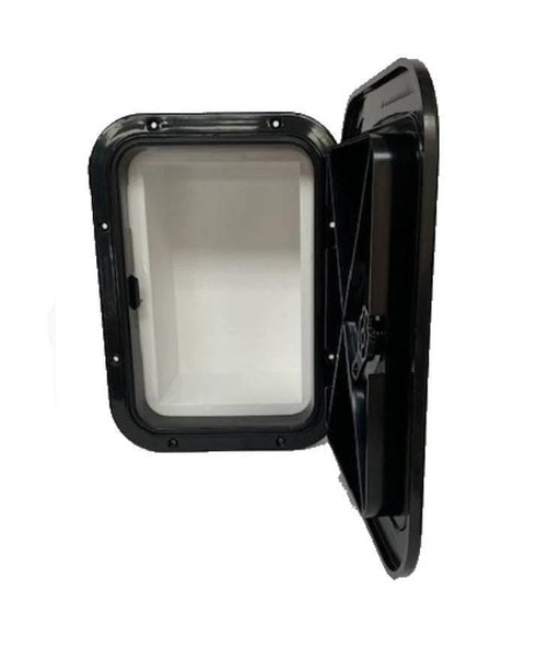 Rectangular Hatch With Box Black Nuova Rade Built In Storage 180 Degree Opening UV Resistant Marine Hatch For Boats