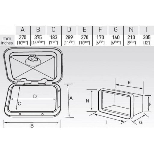 Nuova Rade Tackle Box Locker White Marine Storage With Seven Compartments Watertight Transom Mount Angler Ready – view 1