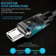 techplus Micro USB Nylon Braided Cable – Fast Charging & Data Sync Nylon Braided Micro USB Cable Fast Charging Data Sync