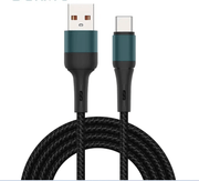 techplus Type-C Nylon Braided Cable 1M – Fast Charging USB-C Phone Cable Type C Nylon Braided USB C Cable 1M Fast Charging