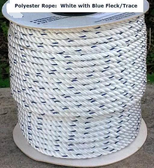 Polyester Ropes 6mm to 16mm with blue Tracer