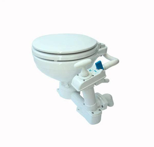 Ocean Tech Manual Marine Toilet Compact Space Saving With Small Bowl And Hand Pump For Tight Heads