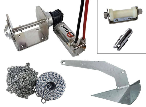 Odin Drum Winch Complete Anchoring Package for Small Boats Up to 6.5m IP68 Waterproof 900W Motor