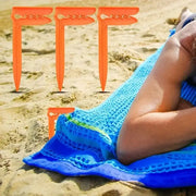 Outdoor Beach & Picnic Mat Towel Holder – Windproof Camping Tool (4pcs) – view 3