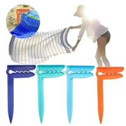 Outdoor Beach & Picnic Mat Towel Holder – Windproof Camping Tool (4pcs) – view 1