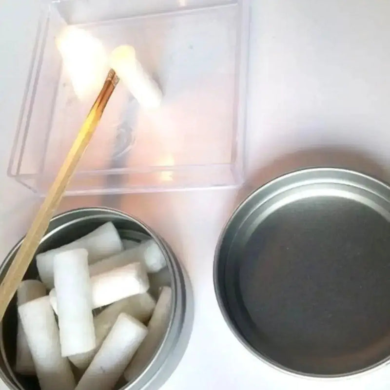 Habicare SS Wax Braided Paraffin Swabs Habicare Wax Braided Paraffin Fire Starters with Tin