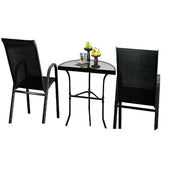 Outdoor Dining Set – 1 Semicircular Patio Table & 2 Chairs – view 7