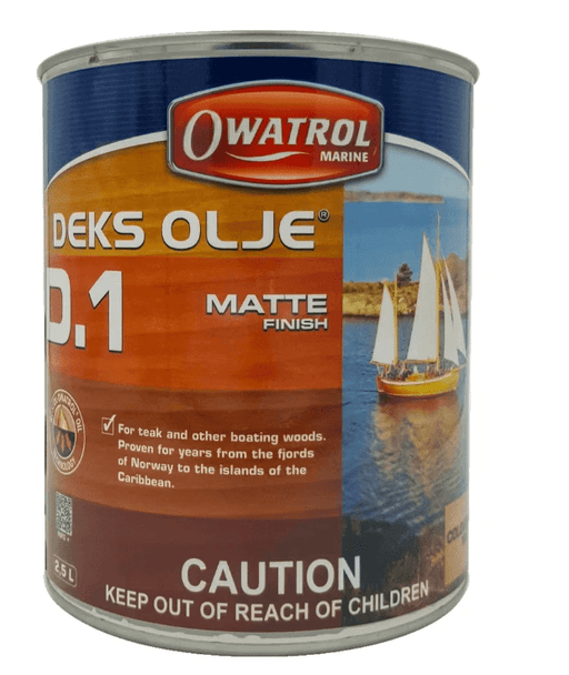 Owatrol Deks Olje No 2 Gloss Top Coat 2.5L Marine Grade Oil Varnish For Interior Exterior Timber