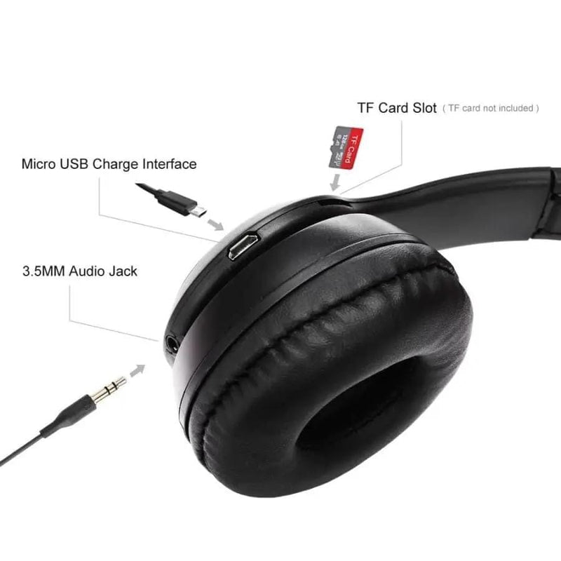 9eight5 Phone/Tablet Accessories P47 Wireless Headphones with Mic P47 Wireless Headphones with Mic