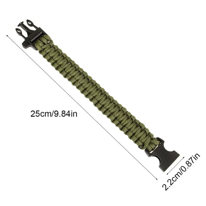 Habicare SS Paracord Survival Bracelet Habicare Camo Paracord Survival Bracelet with Whistle