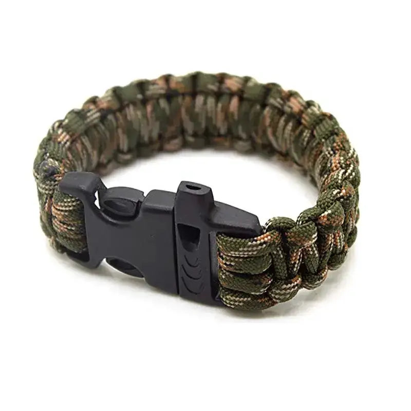 Habicare SS Paracord Survival Bracelet Habicare Camo Paracord Survival Bracelet with Whistle