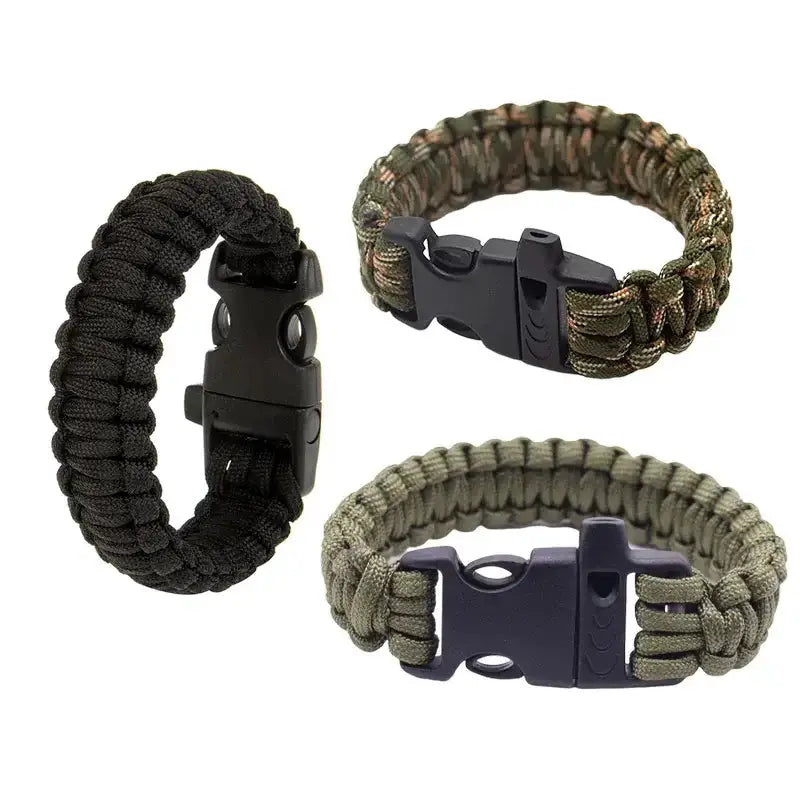 Habicare SS Paracord Survival Bracelet Habicare Camo Paracord Survival Bracelet with Whistle